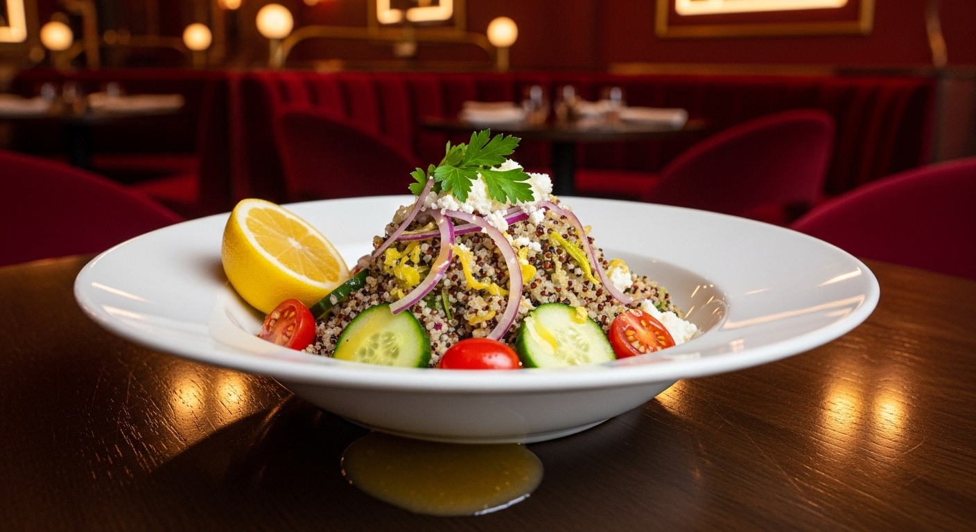 Limon Soslu Quinoa Salatası